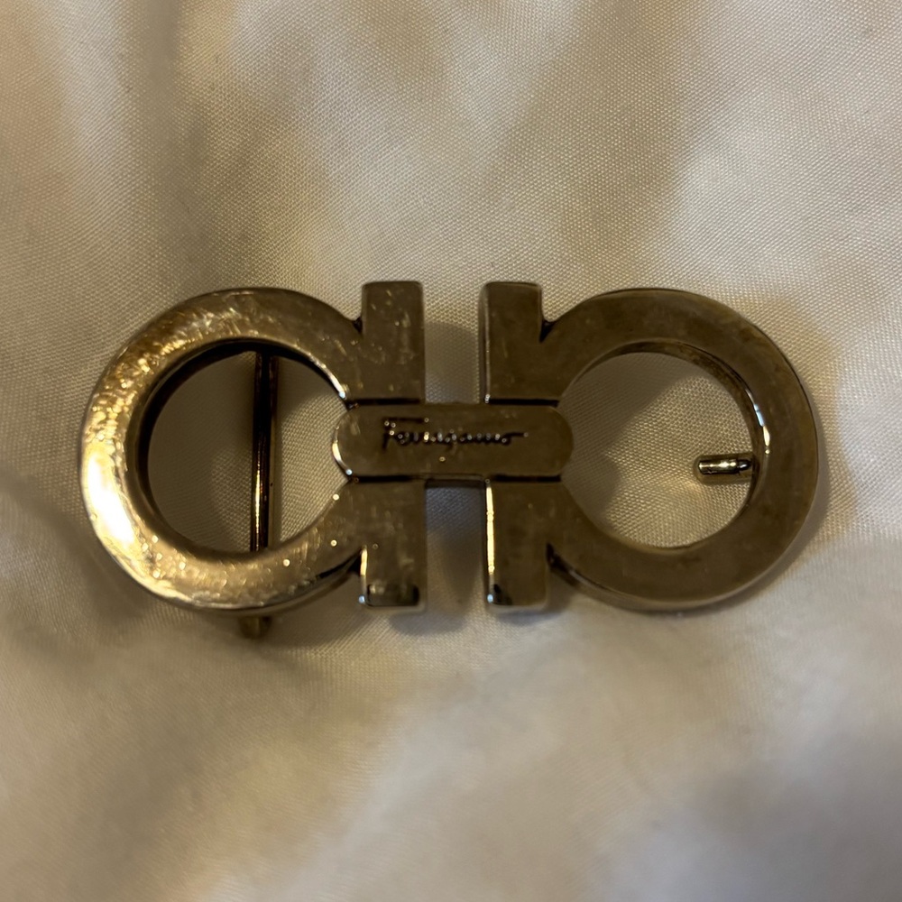 Salvatore Ferragamo silver Women's Belt Buckle